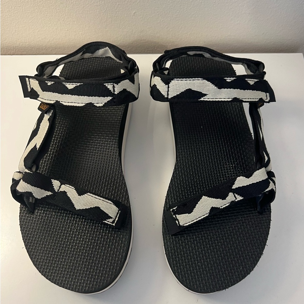 Teva Black and White Sandals